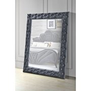 Gray velvet queen bed in glam style by Acme additional picture 3