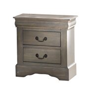 Antique gray nightstand by Acme additional picture 2