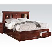 Cherry louis philippe iii queen bed w/storage by Acme additional picture 3