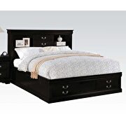 Black louis philippe iii queen bed w/storage by Acme additional picture 3