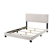 White pu leather queen bed by Acme additional picture 2