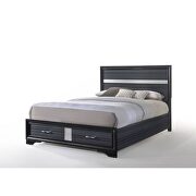 Black eastern king bed w/storage by Acme additional picture 2