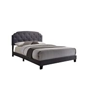 Gray fabric queen bed in casual style by Acme additional picture 2