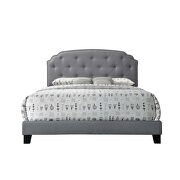 Gray fabric queen bed in casual style by Acme additional picture 3
