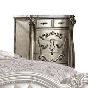 Silver pu & antique platinum queen bed by Acme additional picture 4