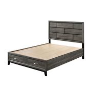 Weathered gray queen bed w/storage by Acme additional picture 2