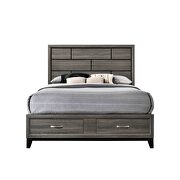 Weathered gray queen bed w/storage additional photo 3 of 20