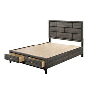 Weathered gray queen bed w/storage by Acme additional picture 4