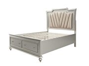 Pu & champagne queen bed by Acme additional picture 4