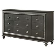 Pu & metallic gray finish queen bed w/storage by Acme additional picture 5