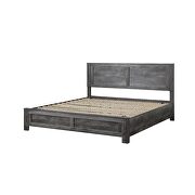 Rustic gray oak eastern king bed in distressed finish by Acme additional picture 2