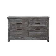 Rustic gray oak dresser in distressed finish by Acme additional picture 2