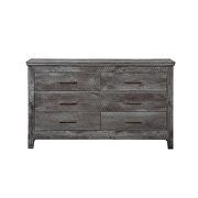 Rustic gray oak dresser in distressed finish additional photo 2 of 2