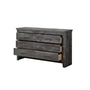 Rustic gray oak dresser in distressed finish additional photo 3 of 2