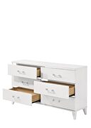 White finish and decorative sliver trims dresser by Acme additional picture 3