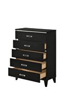 Black finish and decorative sliver trims chest by Acme additional picture 2
