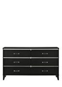 Black finish and decorative sliver trims dresser by Acme additional picture 4