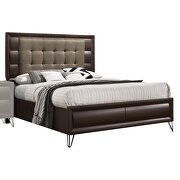 Fabric & dark merlot queen bed by Acme additional picture 2