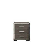 Gray oak nightstand w/usb dock by Acme additional picture 2
