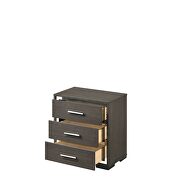 Gray oak nightstand w/usb dock by Acme additional picture 4