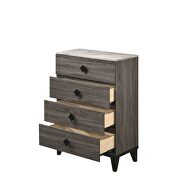 Faux marble & rustic gray oak chest by Acme additional picture 3