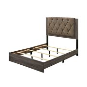 Fabric & rustic gray oak eastern king bed by Acme additional picture 2