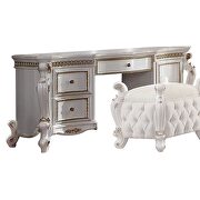 Fabric & antique pearl queen bed by Acme additional picture 7