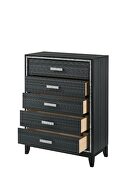 Weathered black finish shimmering silver trim accent chest by Acme additional picture 2