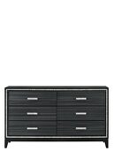 Weathered black finish shimmering silver trim accent dresser by Acme additional picture 4
