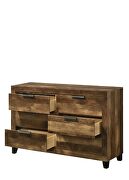 Rustic oak finish modern farmhouse style dresser by Acme additional picture 3