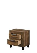 Rustic oak finish modern farmhouse style nightstand by Acme additional picture 2