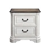 Antique white & oak finish nightstand by Acme additional picture 2