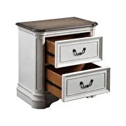Antique white & oak finish nightstand by Acme additional picture 3