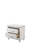Clean white finish and shimmering nightstand by Acme additional picture 2