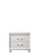 Clean white finish and shimmering nightstand by Acme additional picture 4