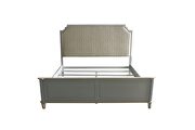 Two tone beige fabric & pearl gray finish queen bed by Acme additional picture 16