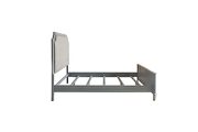Two tone beige fabric & pearl gray finish queen bed by Acme additional picture 17