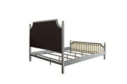 Beige pu scooped upholstered headboard & pearl gray finish queen bed by Acme additional picture 15