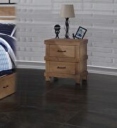Antique oak & gunmetal twin bed by Acme additional picture 2