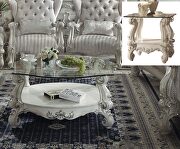 Bone white/ivory velvet oversized classic sofa by Acme additional picture 3