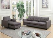 Gray fabric versatile sectional sofa by Acme additional picture 3