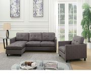 Gray fabric versatile sectional sofa additional photo 4 of 4