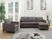 Gray fabric versatile sectional sofa additional photo 5 of 4