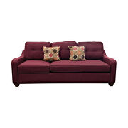 Red linen reversible sectional in casual style by Acme additional picture 11