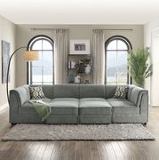 Modular gray velvet fabric modern sectional by Acme additional picture 2