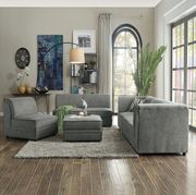 Modular gray velvet fabric modern sectional by Acme additional picture 4