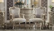 Fabric w/ antique pearl finish sofa by Acme additional picture 2