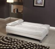 White pu sofa bedq by Acme additional picture 2