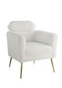 White faux sherpa beautifully upholstered accent chair by Acme additional picture 2