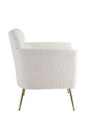 White faux sherpa beautifully upholstered accent chair by Acme additional picture 4